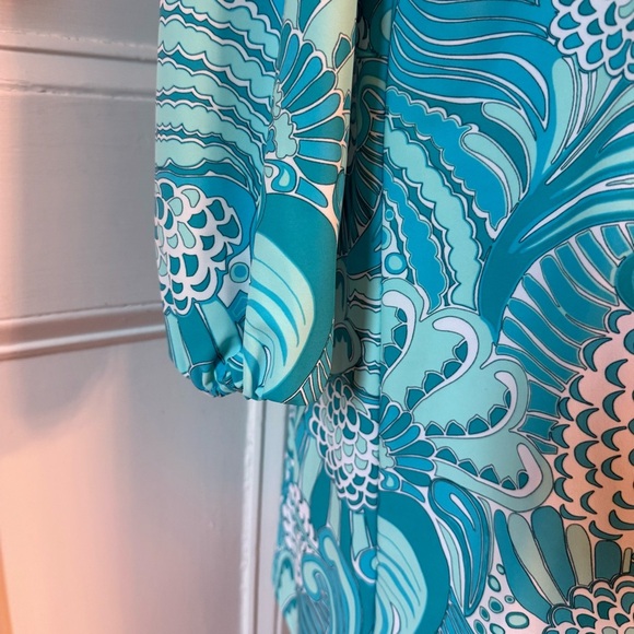 JUDE CONNALLY Women’s Florence Mini Dress Enchanted Sea Aqua Jude Cloth Large - Picture 11 of 12